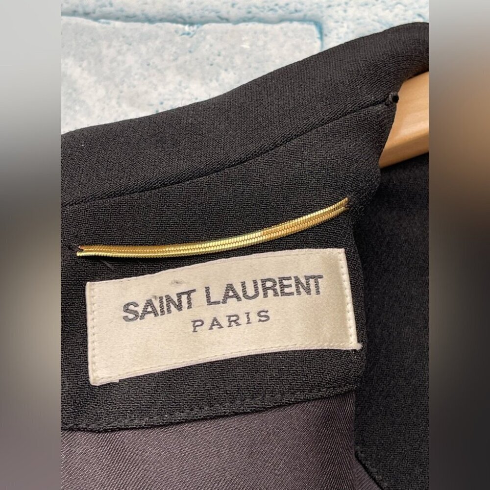 Saint laurent paris sleeves little black dress size 6/8 - Picture 10 of 11